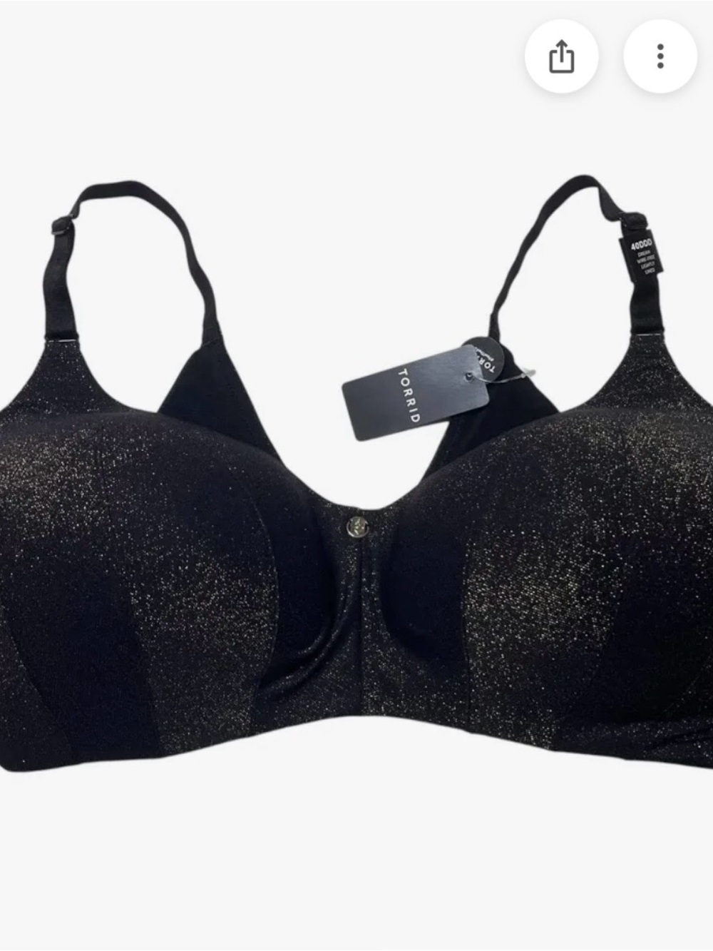 torrid Black Shimmer Everyday Wirefree bra